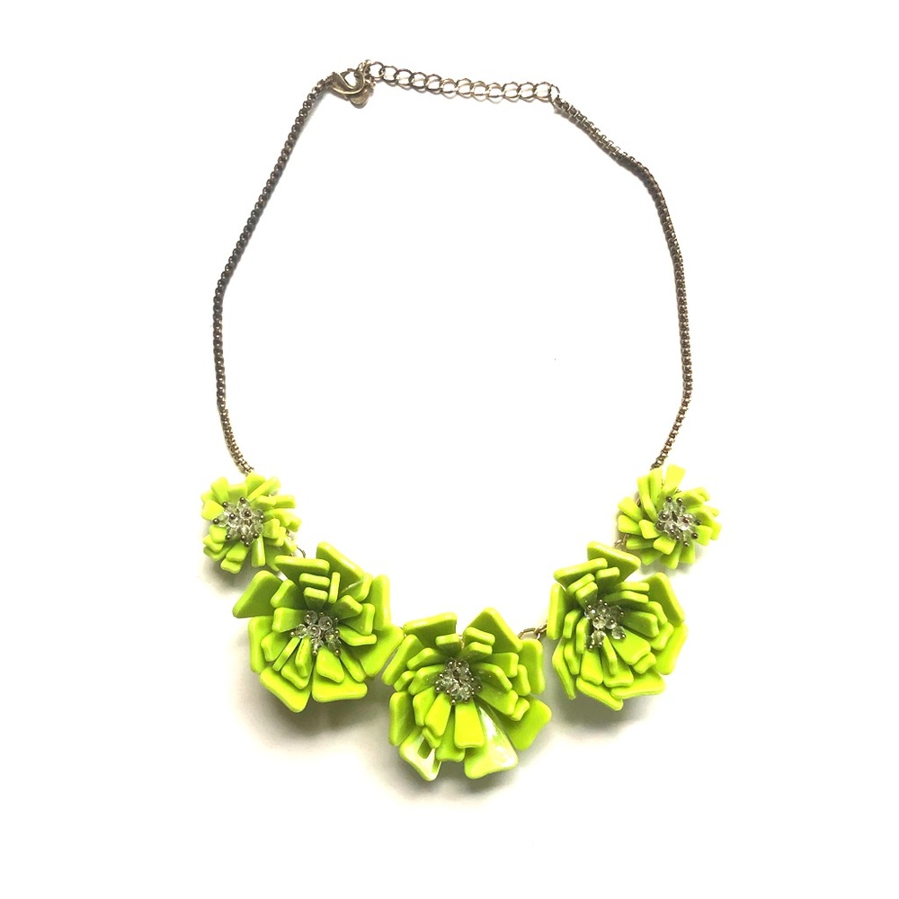 Lime green statement necklace
